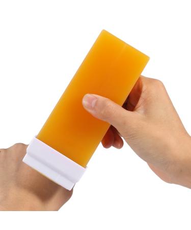 Beeswax for epilators hair removal wax pearls 100 g professional depilatory growth wax cream arm armpit body hair removal epilated sugar (orange)