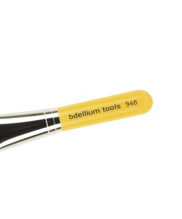 Bdellium Tools 948 Foundation Brush - Professional Makeup Brush for Travel - Short Wooden Handle - Perfect for Applying Foundation - Yellow 1pc - Buy Online on GoSupps.com