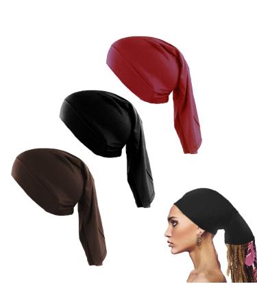 Unisex Spandex Dreadlocks Tube 3 Packed Long Hair Covers for Men Women (Long Set-3 Packed) - Buy Online on GoSupps.com