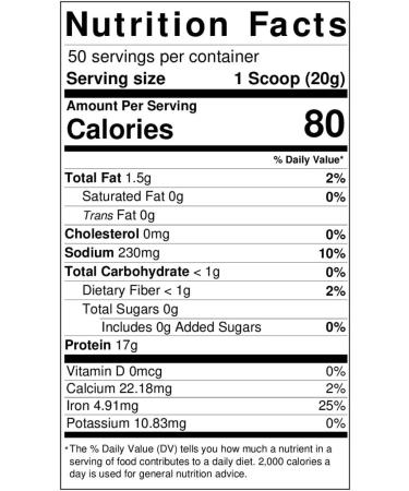 Namanna Pea Protein Powder (2.2 lb) - 80% Protein, Non-GMO, Vegan, Kosher, Halal, Gluten Free, Dairy Free - Unflavored Plant Based Protein for Keto - 100% Pure - Buy Online on GoSupps.com