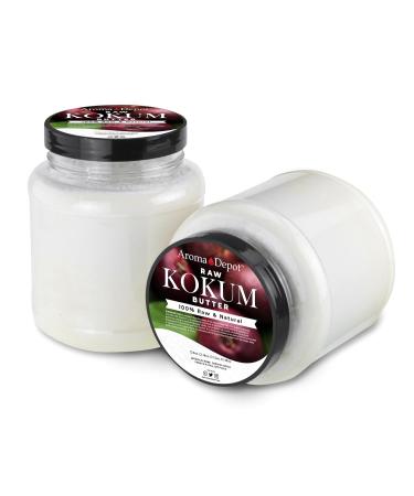 Aroma Depot 16 oz Raw Kokum Butter - Unrefined 100% Pure Natural Moisturizer for Skin Body & Hair | Ideal for DIY Body Butters Sunscreens & Soaps - Buy Online on GoSupps.com