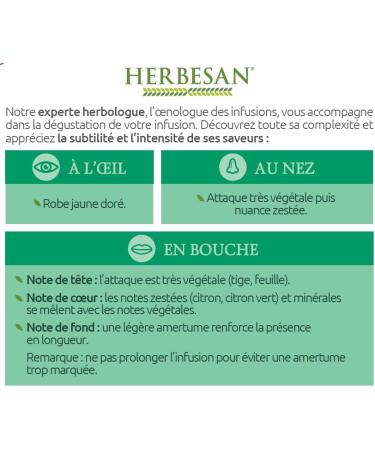 Herbesan Lemon Balm Herbal Tea Organic 20 Sachets - Buy Online on GoSupps.com