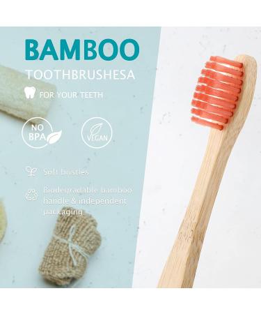 20-Piece Kids Bamboo Toothbrushes with Soft Bristles - Manual Travel Toothbrush for Children | Oral Dental Care | Individually Wrapped - Buy Online on GoSupps.com