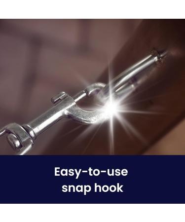 Shop 8m Soft Nylon Lunging Line for Equestrian Horses | Durable Tug Line with Hand Loop & Carabiners - Navy/White/Gray - Buy Online on GoSupps.com