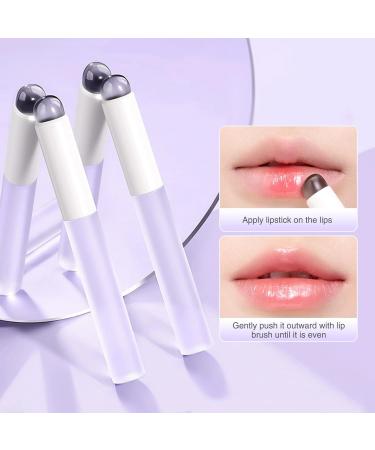 Arqumi 2PCS Lip Brush Set - Silicone Lipstick Applicators Round Head Lip Smudge Brushes Makeup Brush with Dust Storage Tube | Perfect for Lip Gloss & Makeup - Buy Online on GoSupps.com