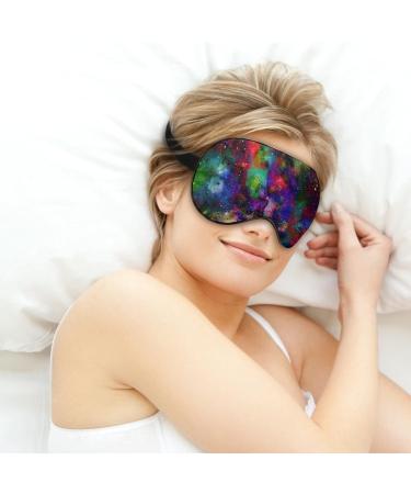 Galaxy Space Nebula Star Sleep Mask for Women | Adjustable Eye Shades & Elastic Strap - Buy Online on GoSupps.com