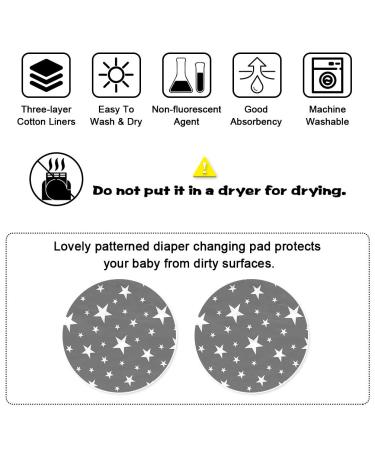 Saconell Baby Wrap Pad Set - Portable Waterproof Changing Pads for Babies & Toddlers (50x70cm 2 Gray) - Ideal for On-the-Go Diaper Changes - Buy Online on GoSupps.com