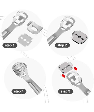Stainless Steel Horn Skin Remover - Pedicure Tool with 10 Replacement Blades for Wet & Dry Feet | Effective Hard Skin Corneal Care - Buy Online on GoSupps.com