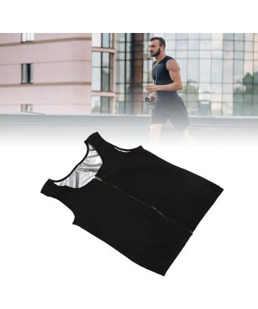 Waist Trainer Sweat Vest for Men Men Sauna Vest Shaper Gym Fitness Workout Neoprene Sweat Waist Trainer Zipper Tank Top Inner Silver L/XL - Buy Online on GoSupps.com