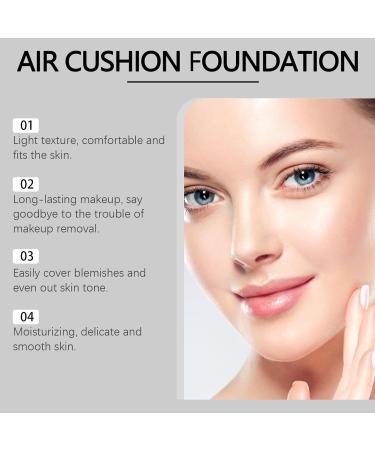  Ungtyb Foundation Cushion Waterproof Concealer Lightweight Formula Moisturizing Natural Long Lasting Coverage - Buy Online on GoSupps.com