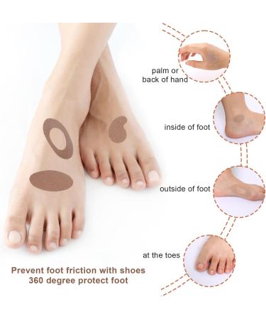 Moleskin Tape Blister Prevention Padding - 168 Pieces, 11 Shapes, Flannel Adhesive Pads for Anti-Wear Heels - Heel Stickers for Blister Prevention - Buy Online on GoSupps.com