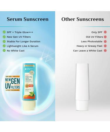Pilgrim 5% Vitamin C Gel Sunscreen SPF 60 PA++++ | Ultra Light Broad Spectrum UVA UVB Protection with Kakadu Plum | Non Greasy Daily Face Sunscreen for All Skin Types | 1.52 Fl Oz (45ml) - Buy Online on GoSupps.com