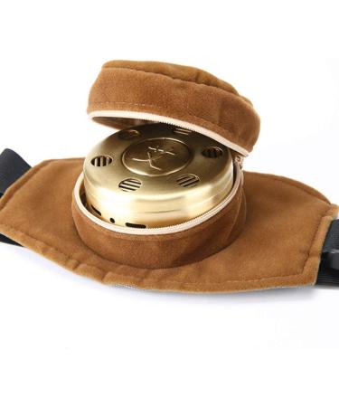 Buy Copper Moxa Box - Smoke-Free Moxibustion for Back Pain Muscle Stiffness & Digestive Disorders - Individual Box with Brown Lid - Buy Online on GoSupps.com