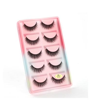 UAMOU 10/50/100 Boxes Mink Eyelashes Fluffy 3D Mink Lashes Makeup Natural Long Volume False Eyelashes Bulk Faux Cils Custom Cheerfully (Color : 5 Pairs X22CS Size : 10 Boxes)