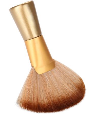 Soft Large Fan Shaped Salon Stylist Barber Neck Face Duster Hair Brush Hair Cutting Tools Gold Aluminum and Wooden Handle and Relaxe Gentle and Secure This Neck Face Duster - Buy Online on GoSupps.com