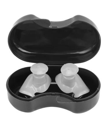 Swimming Ear Plugs Waterproof Reusable Silicone Swim Earplugs for Children and Adults Swimming Accessory (Gray)