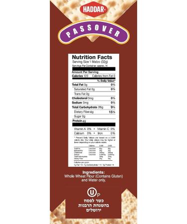 Haddar Passover Shmurah Matzo (1 lb) - Crisp & Delicious Seder Matzo from Jerusalem | Kosher for Passover - Buy Online on GoSupps.com