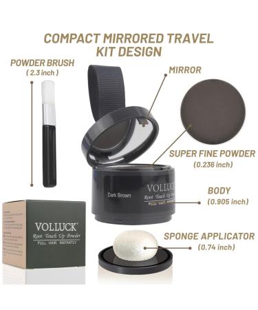 Full-Look Hair Base Powder - Waterproof Volumizing Styling Powder for Men & Women - Dark Brown - 4g - Buy Online on GoSupps.com