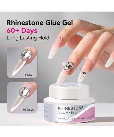 Rhinestone Gel | Strong Adhesive for Nail Polish 30g Gem Glue for Nail Decoration - For Sculpting Women Girls Home Indoor Outdoor Holidays Christmas Birthdays Salon Fabric - Buy Online on GoSupps.com