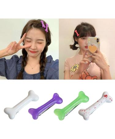 AJTUTUS Cartoon Bone Hair Clips Acrylic Dog Bone Hair Clips Brooch Hair Clamps Barrettes for Girls Women Halloween Costume - Buy Online on GoSupps.com