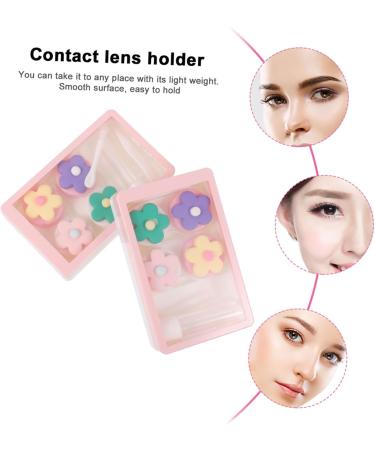 Gleavi 2er Box Invisible Pink Contact Lens Container | Portable Organizer for Lenses & Care Box - Buy Online on GoSupps.com
