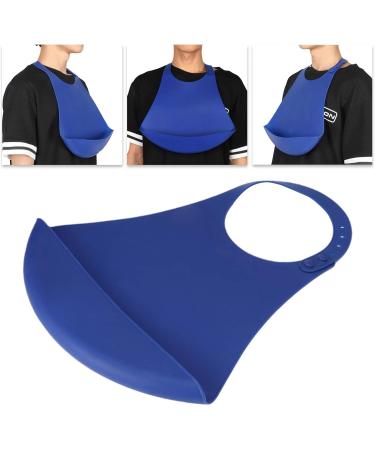 Elder Bib 18.1x13.8x1.2in Adjustable Clothes Protector Adult Bib Silicone Bibs with Pocket Portable for Eating Drawing Painting Dinning - Buy Online on GoSupps.com