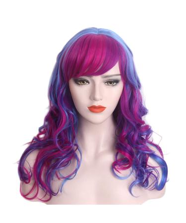 Stfantasy Ombre Dirty Pink Long Curly Wigs for Women | Natural Layered Synthetic Hair for Cosplay & Parties - Buy Online on GoSupps.com