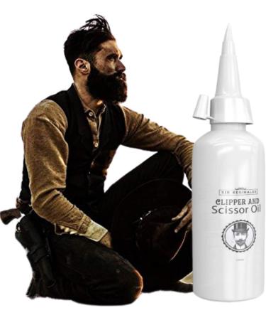 Hair Clipper Oil SIR REGINALDS Professional Scissor & Clipper Oil - Suitable for All Scissors Clippers & Trimmers - 125ml Made in The UK - Buy Online on GoSupps.com