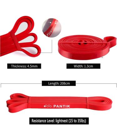 High-Quality Resistance Bands for Men & Women - Pull Up & Loop Bands for Stretching Powerlifting Yoga & Pilates | Perfect for Resistance Training (Red - Buy Online on GoSupps.com