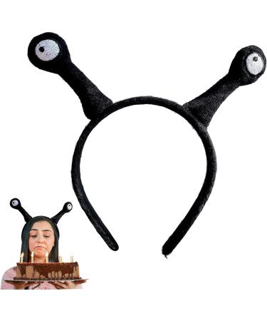 Snail Antenna Headband Cartoon Plush Snail Eye Headband Unbreakable High-Strength Hair Accessories for Fancy Dress Black Big Tentacles One Size - Buy Online on GoSupps.com