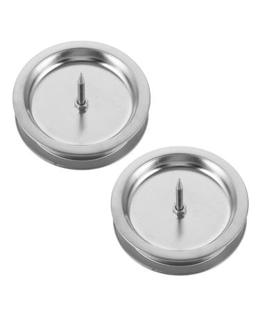Beavorty 2 pieces Moxa-stick burner holder metal shrub stick holder plate stainless steel moxa-stick fuel tablet incense tablet bowl moxa roller stick holder incense