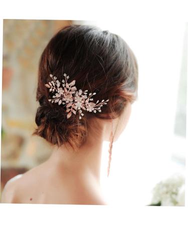 FRCOLOR Pearl Hair Clips Bridal Hair Combs Barrettes Pins Bridal Hair Clips Rhinestone Hair Comb pearl hair barrettes Beautiful Comb Headdress hair accessories bridesmaid the flowers - Buy Online on GoSupps.com