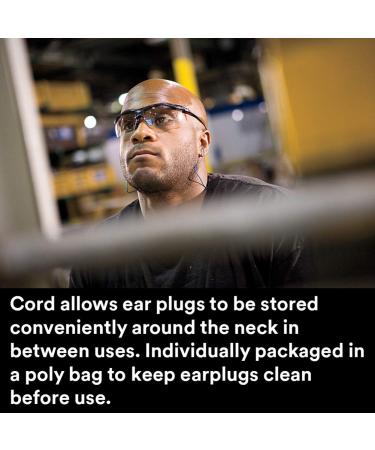 3M Ear Plugs - 200 Pairs - E-A-R Classic Plus 310-1105 - Corded Disposable Foam - NRR 33 - Ideal for Drilling Grinding Welding & More - Buy Online on GoSupps.com