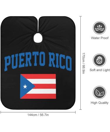 Puerto Rico Flag Hair Cutting Cape - Professional Salon Apron with Snap Closure for Barbers & Hairdressers - Buy Online on GoSupps.com