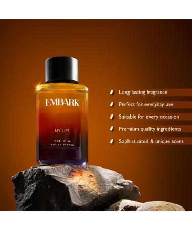 EMBARK My Life For Him Liquid Perfume For Men 100ml Premium Eau De Parfum Ambery & Citrus Fragrance - Buy Online on GoSupps.com