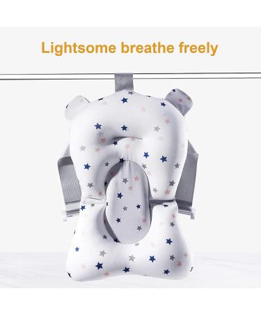 Non-Slip Baby Bath Pad with Adjustable Sling - White - Buy Online on GoSupps.com