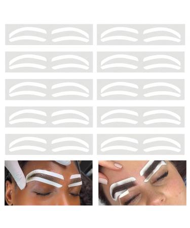 Buy Disposable Eyebrow Design Stencils - 10 Pairs C Type for Perfect Brow Shaping | International Shipping Available - Buy Online on GoSupps.com