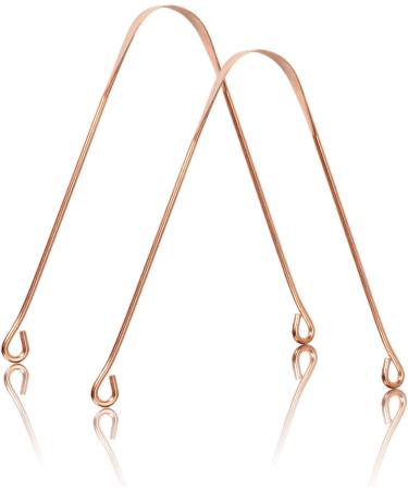 Fuchsi Tongue Cleaner Set - 2 Pure Antibacterial Copper Scrapers | Fight Bad Breath Naturally | Effective Home Remedies - Buy Online on GoSupps.com