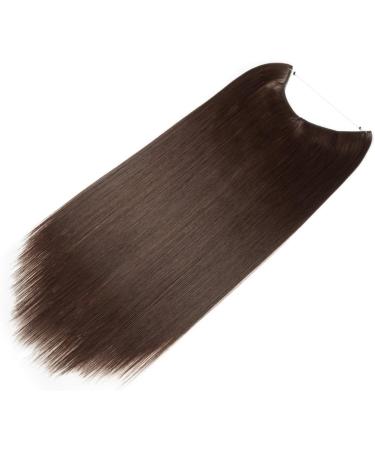 24" Wire In Secret Hair Extensions One Piece Miracle Extensions Straight Hairpiece Long - Medium Brown (60cm-120g) - Buy Online on GoSupps.com
