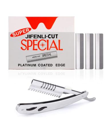 Precision Brow Razor Blades for Women Single Edge Disposable Eyebrow Blades Ideal for Shaping Grooming and Styling Brows (100 pieces + 1 tool holders)