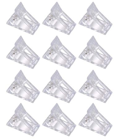 12Pcs Polygel Nail Clips for Polygel Quick Building Nail Tips Clip for Dual Form Acrylic Nail Extension