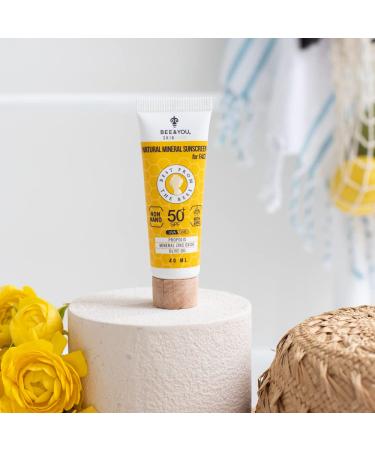 BEE and YOU SPF 50 Clear Sunscreen and Beeswax Lip Balm 100% Natural Propolis Extract Mineral Based Zinc Oxide Chapped Lips Treatment Severe Shea Butter Bundle: Sunscreen and Lip Balm - Buy Online on GoSupps.com
