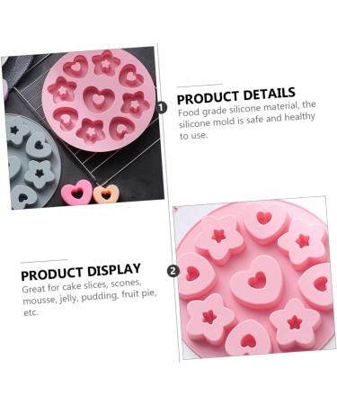 Zerodeko 2pcs Donut Mold Silicone Molds Heart Decor Heart Cake Pan Heart Pudding Mold De para Gelatinas Biscuits Mold Biscuits Mould Fondant Mold Fudge Food Supplement Box Silica Gel Baby 20.5X20.5X2CM - Buy Online on GoSupps.com
