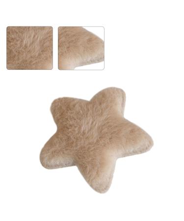 Y2K Sweet Hair Clip Cute Star Shape Hairpin Furry Plush Barrettes For Women Girls Winter Headdress Hair Accessories Parties Khaki