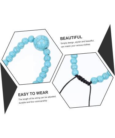 HAPINARY 4pcs Anti Motion Sickness Bracelet Seasickness Wristband - Turquoise Handmade Jewelry for Travel Nausea Relief - Buy Online on GoSupps.com