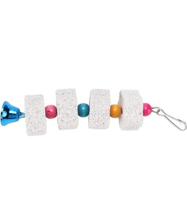 Buy Bird Chew Toy - Mineral Stone Molar Toy with Bell for Cockatoos Budgerigars Parakeets & Lovebirds | Beak Grinding Swing for Pet Birds - International Shipping Available - Buy Online on GoSupps.com