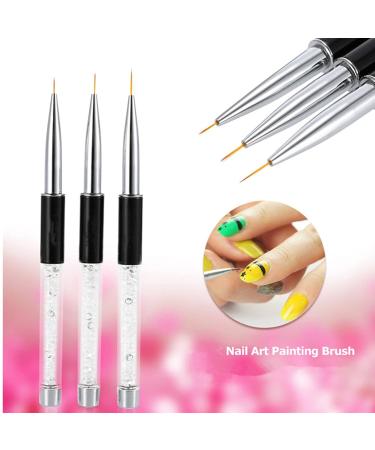 Professional 4-Piece Nail Art Brush Set - Crystal Acrylic UV Gel Liner Pens for DIY Nail Art - Buy Online on GoSupps.com