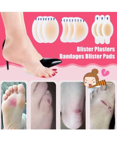 24 Pcs Blister Gel Guard Waterproof Plasters for Feet & Fingers - Invisible Blister Protector for Toes, Forefoot, Heel - Ski & Sport Bandages (3 * 5P) - Buy Online on GoSupps.com