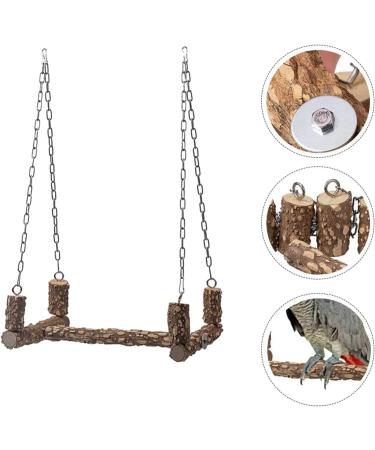 Bird Toys Wooden Perch For Large Birds Natural Wood Parrot Swing Chew Toy Easy To Install For African Greys Mini Macaws Bird Chew Toys Wood For Cockatiels Parakeets Lovebirds Conure Parrots - Buy Online on GoSupps.com