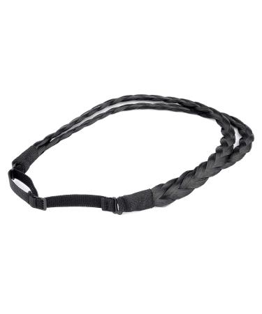 Gledola Double Three Strands Braid Headband - Synthetic Hair Plait for Women (Natural Black) - Buy Online on GoSupps.com